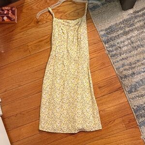 Old Navy Yellow Floral Midi Dress